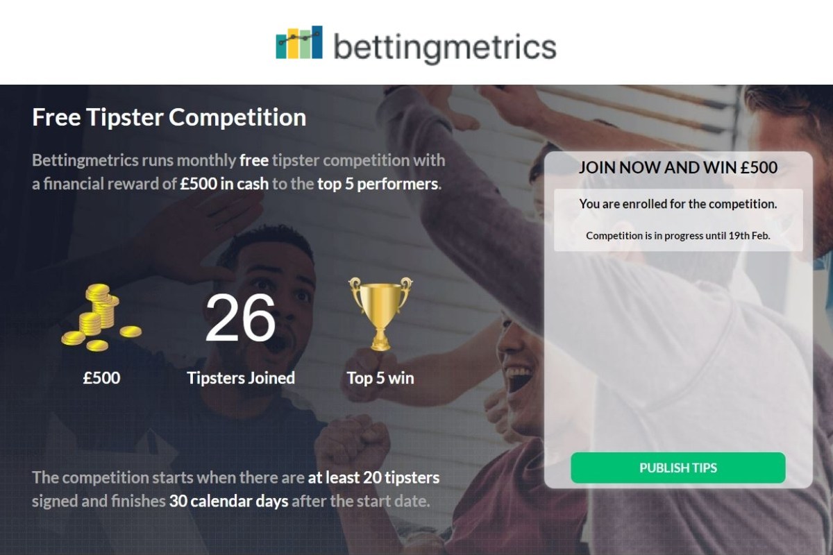 Bettingmetrics launches market place with free tipster competition to